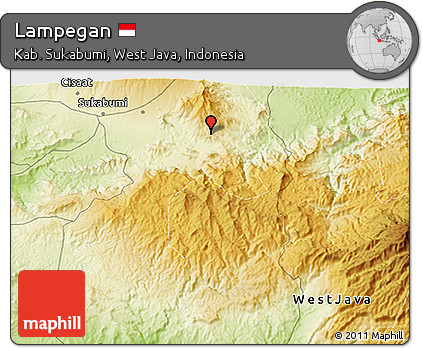 Physical 3D Map of Lampegan