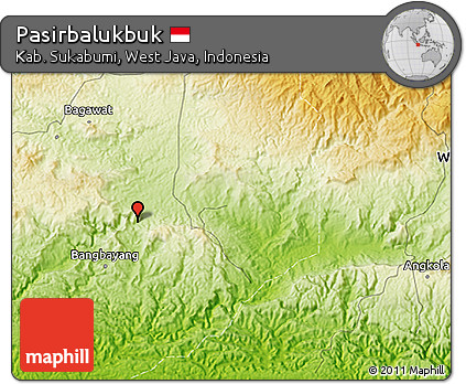 Physical 3D Map of Pasirbalukbuk