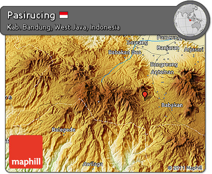 Physical 3D Map of Pasirucing