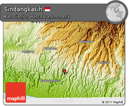 Physical 3D Map of Sindangkasih