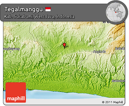 Physical 3D Map of Tegalmanggu