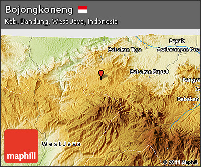 Physical 3D Map of Bojongkoneng