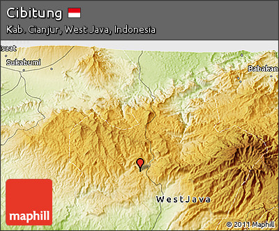 Physical 3D Map of Cibitung