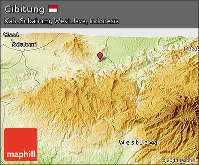 Physical 3D Map of Cibitung