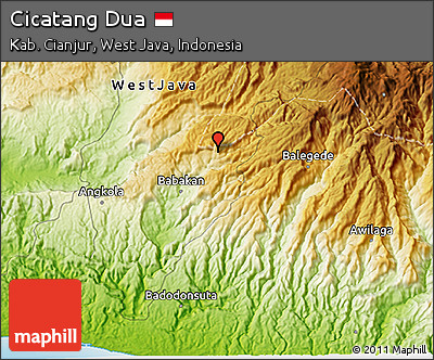 Physical 3D Map of Cicatang Dua