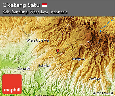 Physical 3D Map of Cicatang Satu