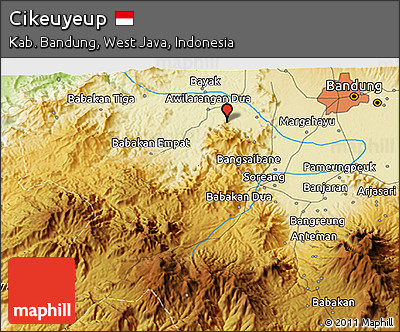 Physical 3D Map of Cikeuyeup