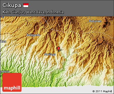 Physical 3D Map of Cikupa