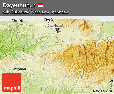Physical 3D Map of Dayeuhuhur