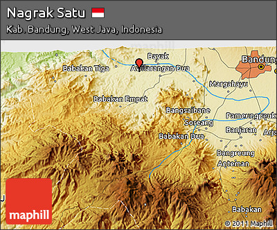 Physical 3D Map of Nagrak Satu