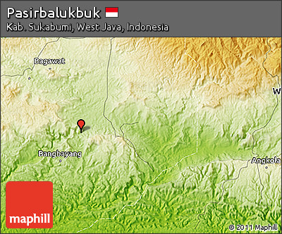 Physical 3D Map of Pasirbalukbuk