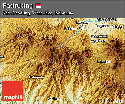 Physical 3D Map of Pasirucing