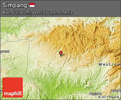 Physical 3D Map of Simpang