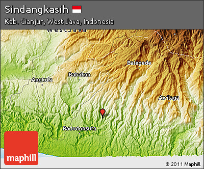Physical 3D Map of Sindangkasih