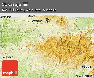 Physical 3D Map of Sukaraja