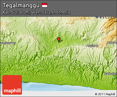 Physical 3D Map of Tegalmanggu
