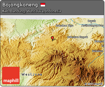 Physical 3D Map of Bojongkoneng