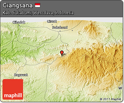 Physical 3D Map of Ciangsana