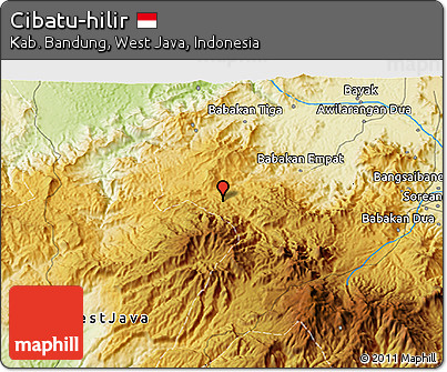 Physical 3D Map of Cibatu-hilir