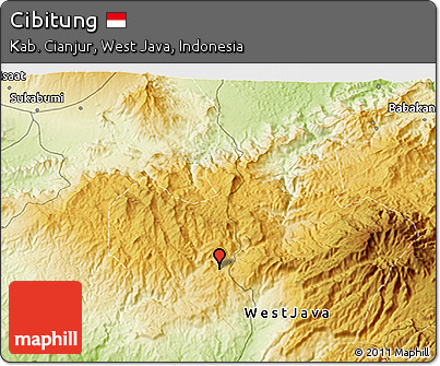 Physical 3D Map of Cibitung