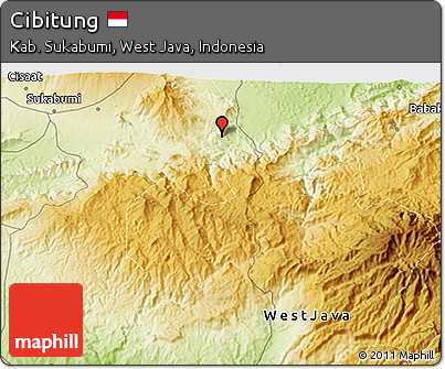 Physical 3D Map of Cibitung