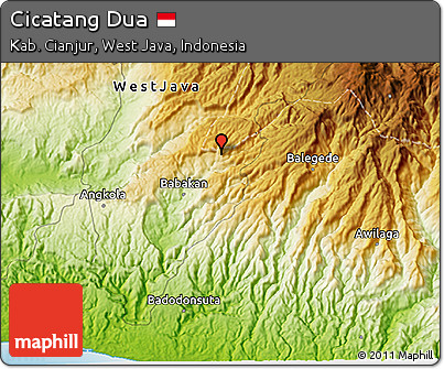 Physical 3D Map of Cicatang Dua
