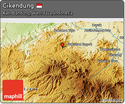 Physical 3D Map of Cikendung