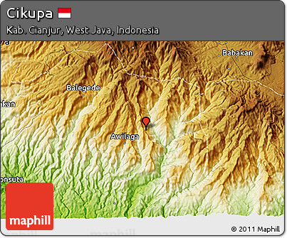 Physical 3D Map of Cikupa