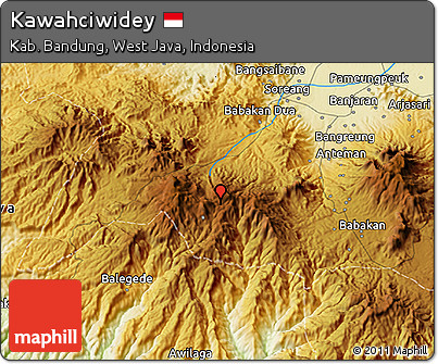 Physical 3D Map of Kawahciwidey