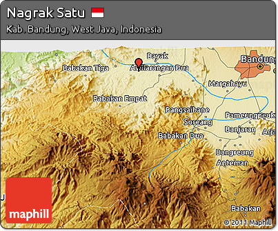 Physical 3D Map of Nagrak Satu