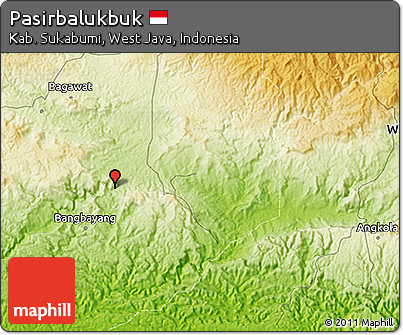 Physical 3D Map of Pasirbalukbuk