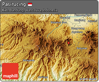Physical 3D Map of Pasirucing