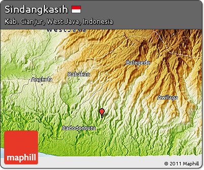 Physical 3D Map of Sindangkasih