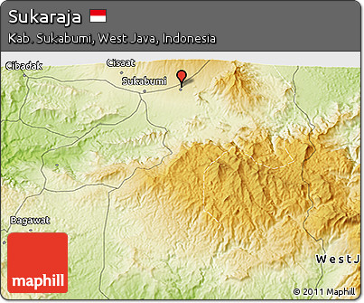 Physical 3D Map of Sukaraja