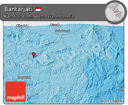 Political 3D Map of Bantarjati