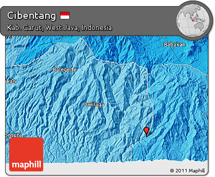 Political 3D Map of Cibentang