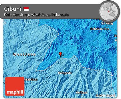 Political 3D Map of Cibuni