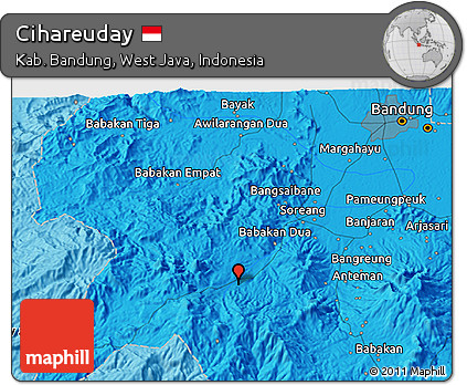 Political 3D Map of Cihareuday