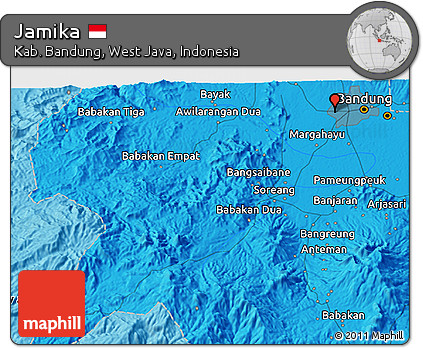 Political 3D Map of Jamika