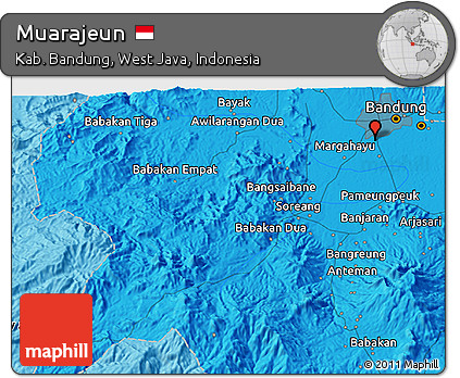 Political 3D Map of Muarajeun