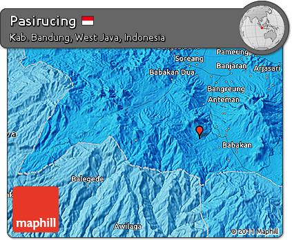 Political 3D Map of Pasirucing