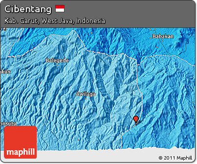 Political 3D Map of Cibentang