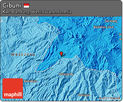 Political 3D Map of Cibuni