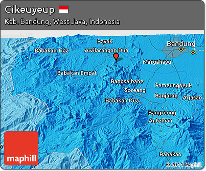 Political 3D Map of Cikeuyeup