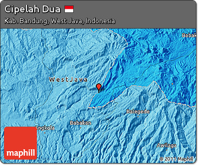 Political 3D Map of Cipelah Dua