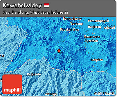 Political 3D Map of Kawahciwidey