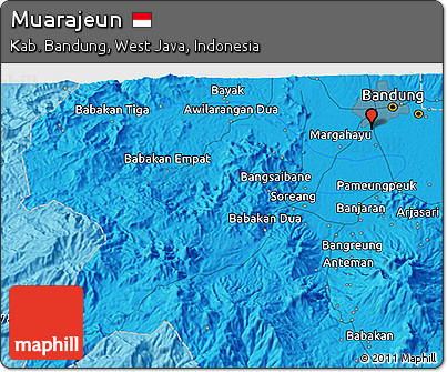 Political 3D Map of Muarajeun