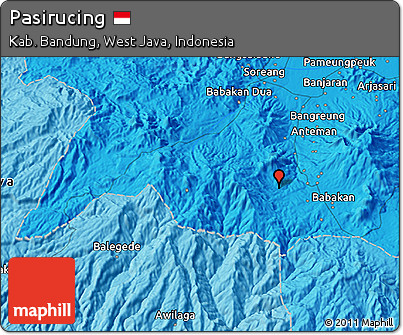 Political 3D Map of Pasirucing