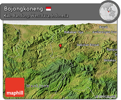 Satellite 3D Map of Bojongkoneng