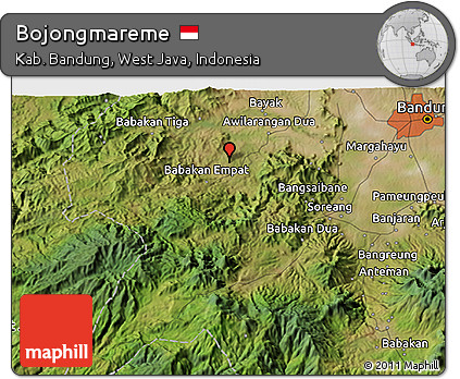 Satellite 3D Map of Bojongmareme